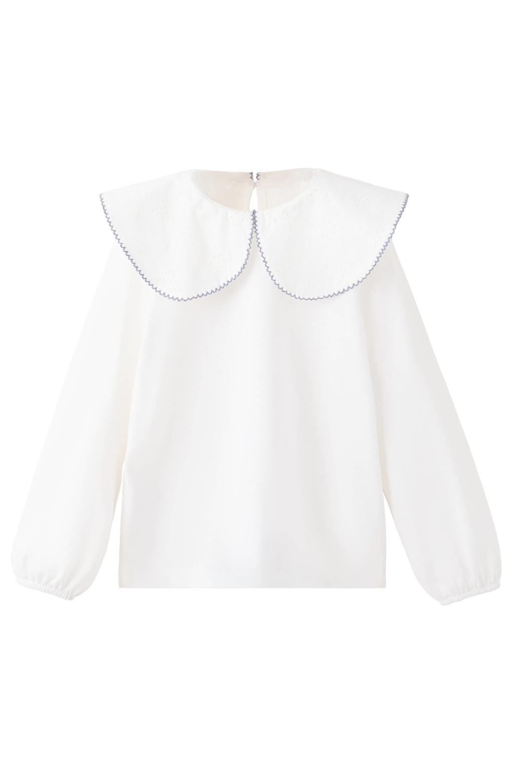 Mango Kids blousetop met broderie - wit