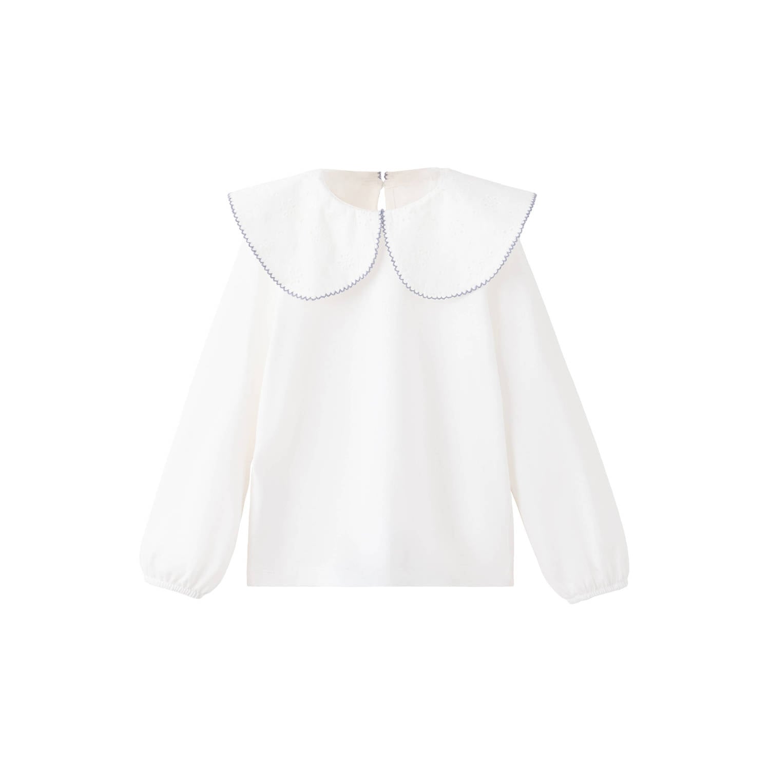 Mango Kids blousetop met broderie wit