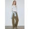 Mango barrel jeans met studs - groen