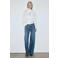 Mango barrel jeans met studs - medium blue denim