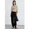 Mango barrel geruite broek - bruin