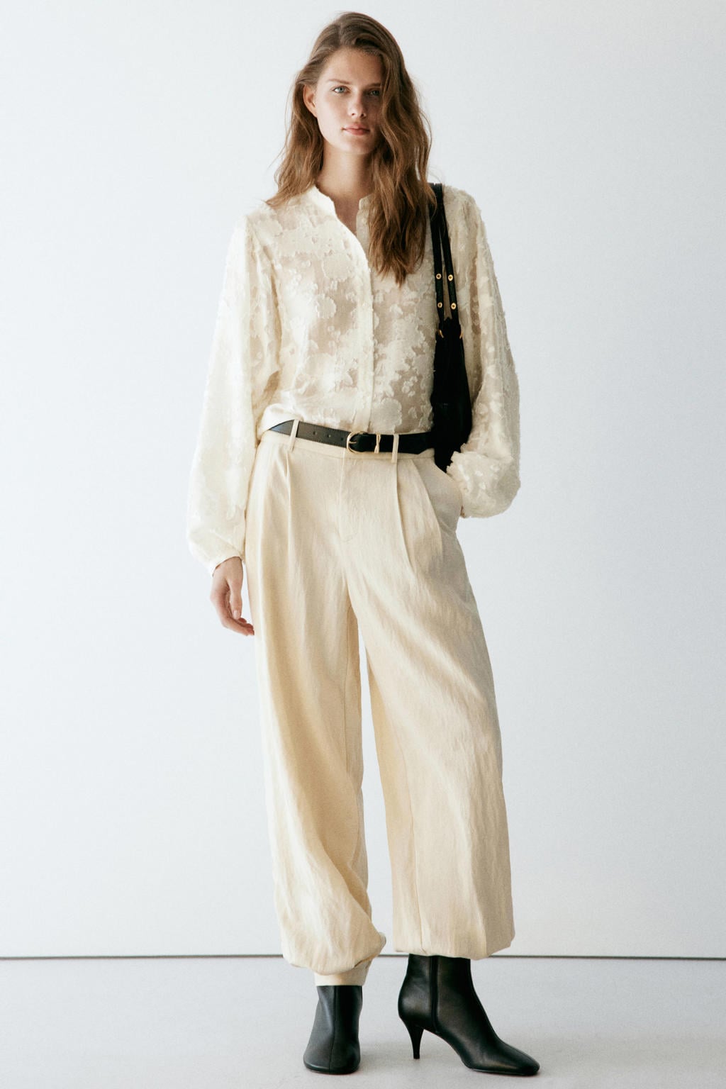 Mango blouse met print - ecru