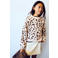 Mango Kids gebreide trui met print en wol - beige