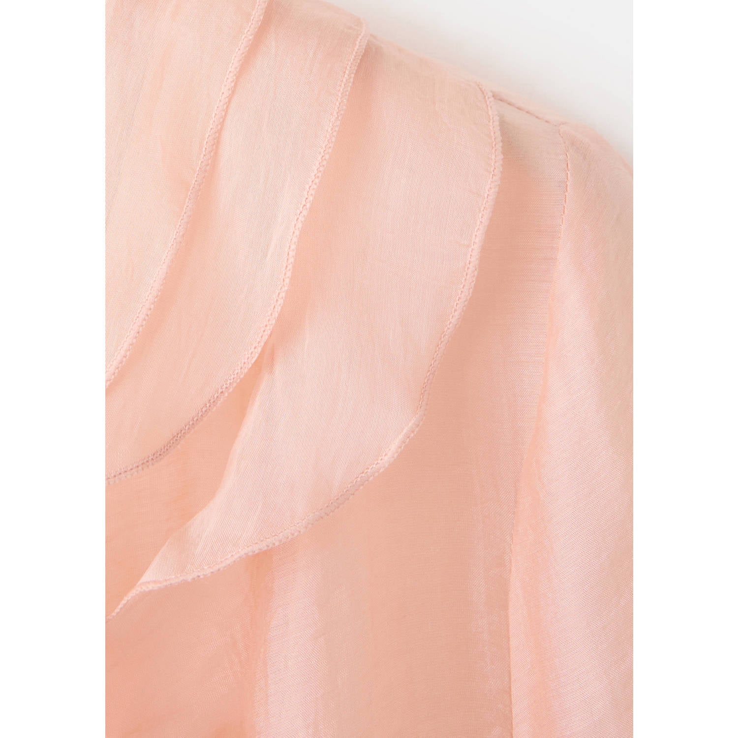 Mango blouse met ruches pastelroze