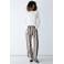 Mango gestreepte barrel jeans - bruin/roze