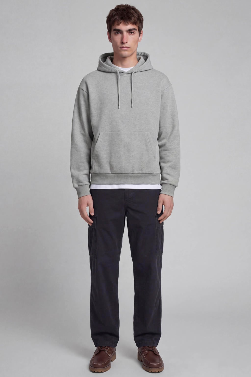 JJ REBEL regular fit hoodie - lichtgrijs