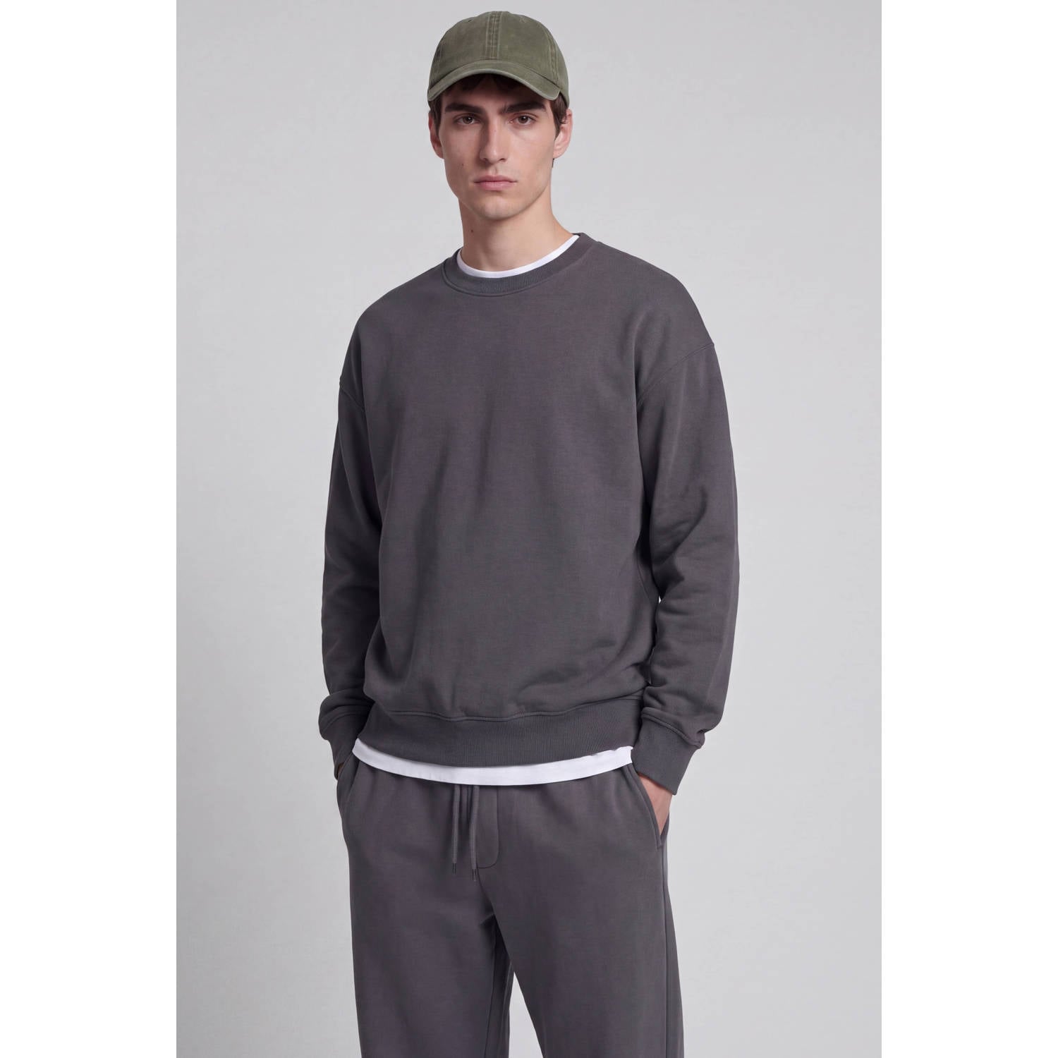JJ REBEL relaxed fit sweater asphalt