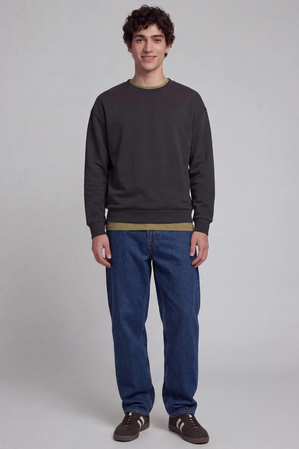JJ REBEL relaxed fit sweater - zwart