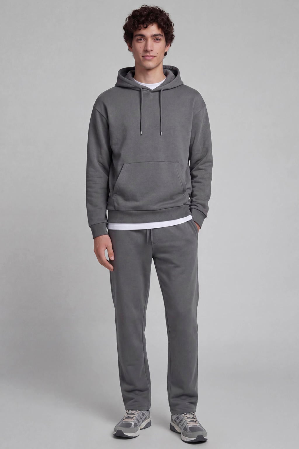 JJ REBEL regular fit hoodie - grijs