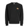 JACK & JONES PLUS SIZE regular fit sweater met logo - zwart