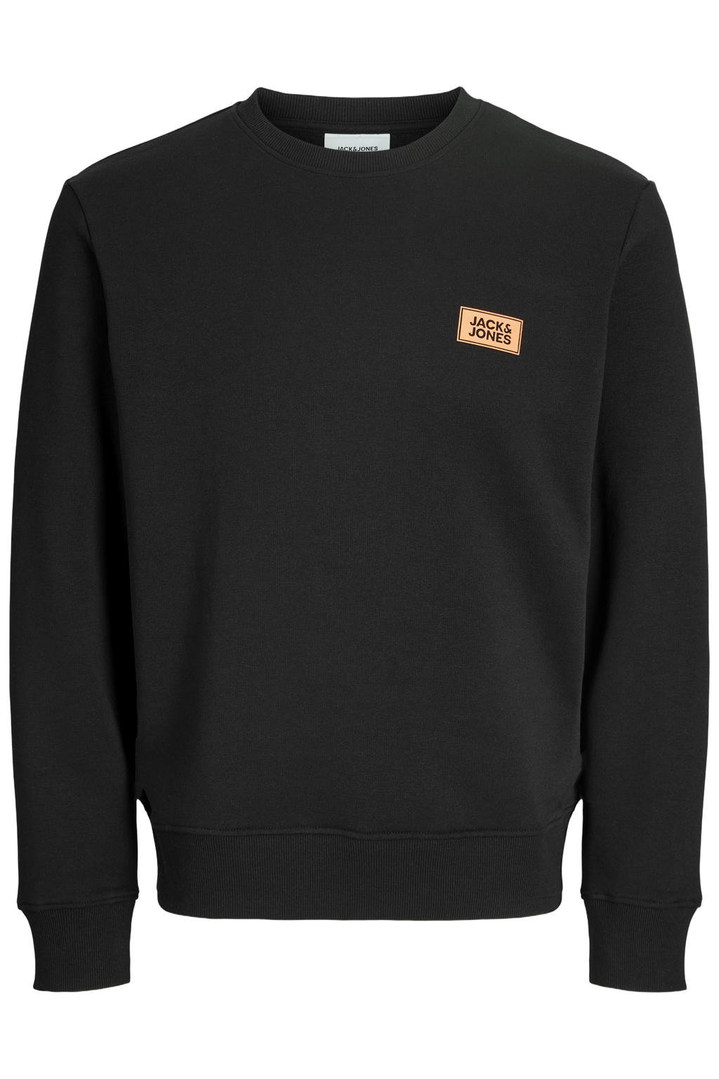 JACK & JONES PLUS SIZE regular fit sweater met logo - zwart