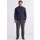 JACK & JONES PLUS SIZE gebreid gemêleerd overhemd - donkerblauw