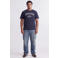 JACK & JONES PLUS SIZE relaxed fit T-shirt met print - donkerblauw