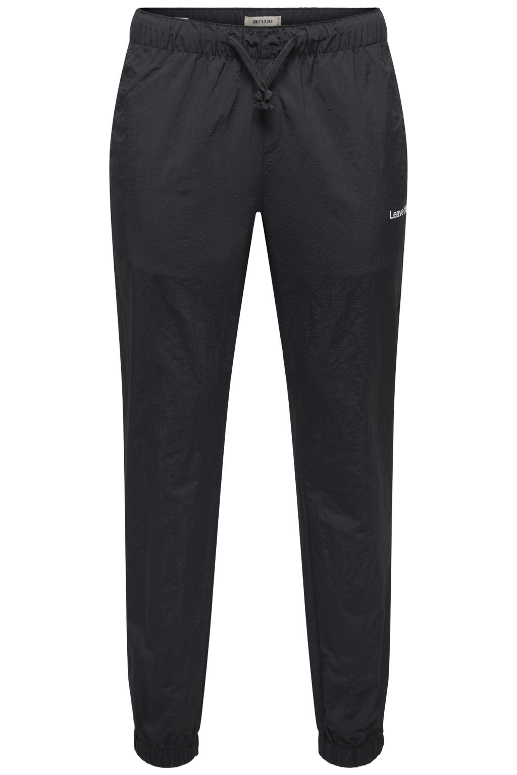 ONLY & SONS tapered casual broek - zwart