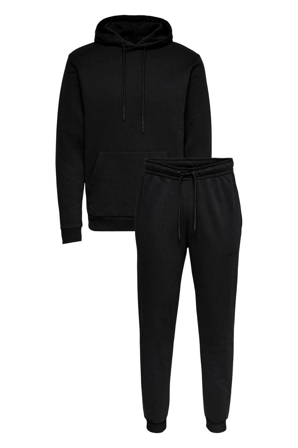 ONLY & SONS gemêleerd joggingpak - zwart