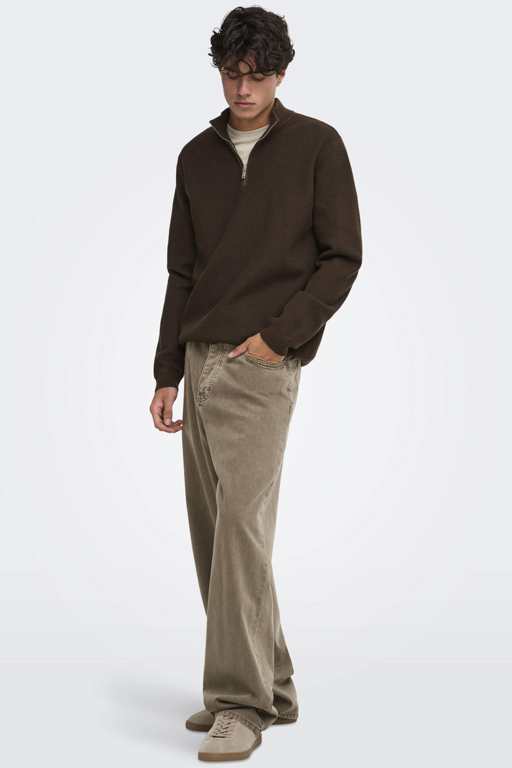ONLY & SONS ONSFADE loose fit jeans - desert taupe