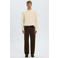 Selected katoenen relaxed fit gebreide trui - ecru