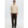 Selected katoenen regular fit gebreide coltrui - oatmeal