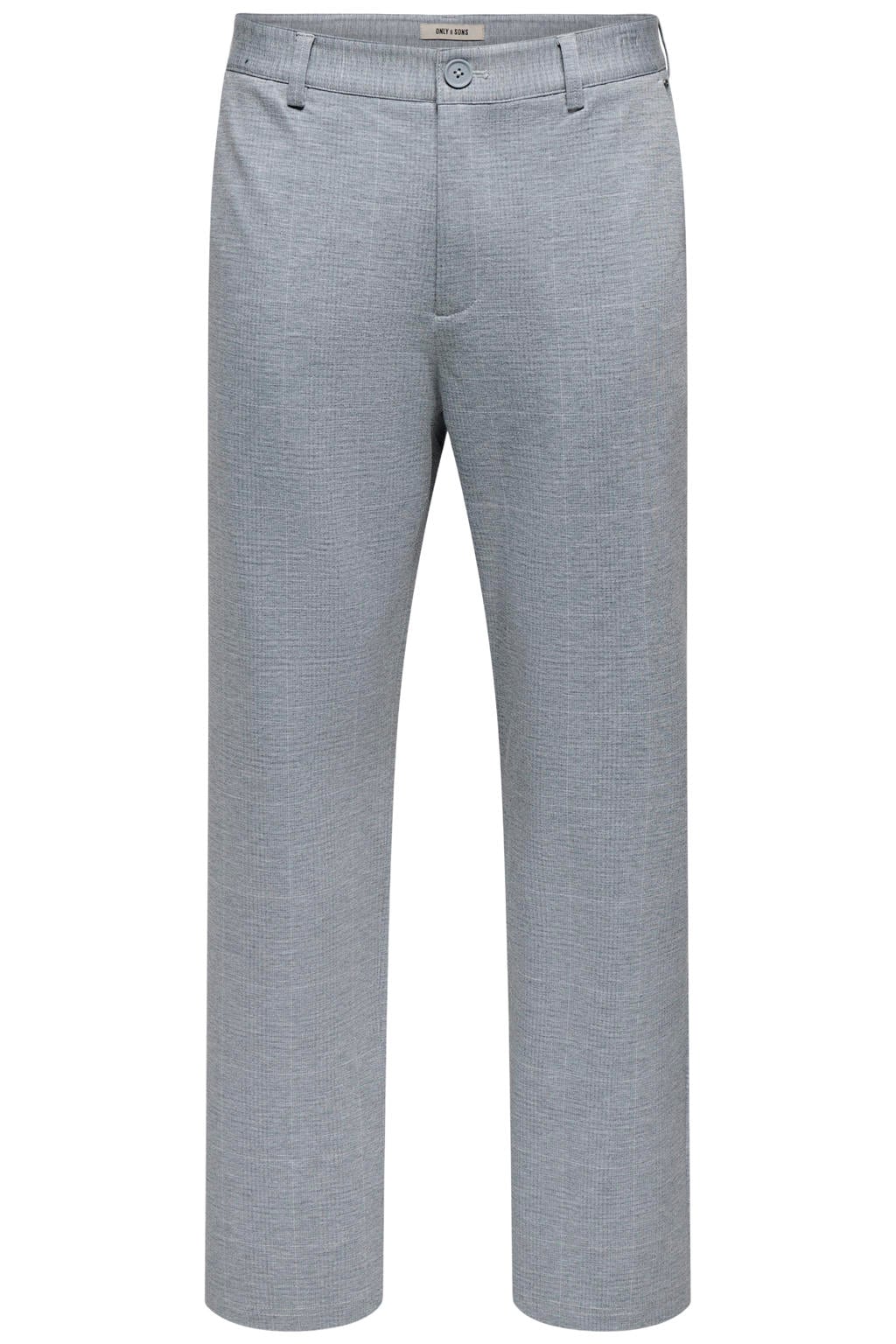 ONLY & SONS straight leg geruite chino - lichtgrijs