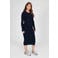 LOVE2WAIT midi zwangerschapsjurk met split - marineblauw