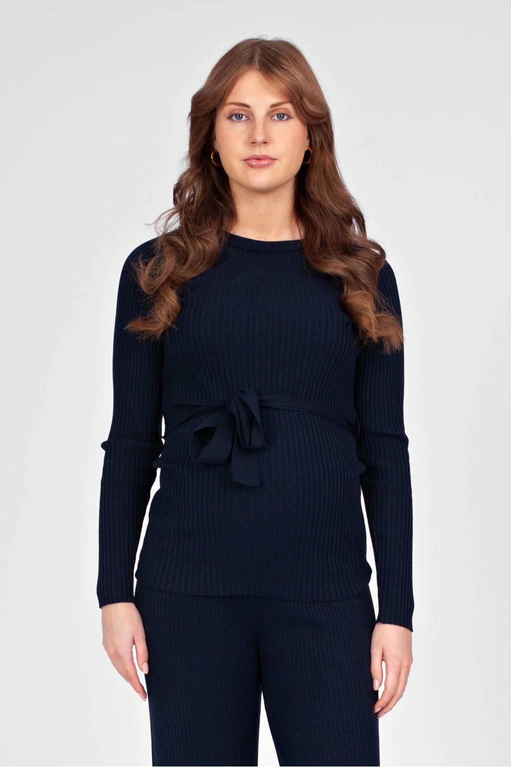 LOVE2WAIT aansluitende zwangerschaps longsleeve - marineblauw