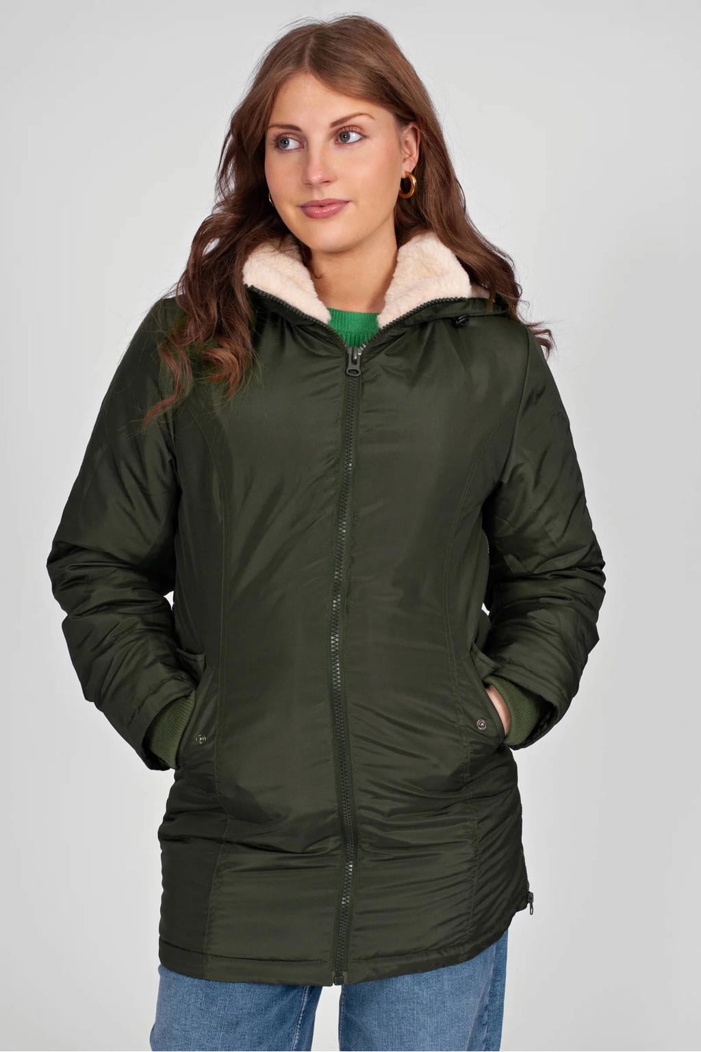 LOVE2WAIT winterjas Coat Babycarrier 3 in 1 groen