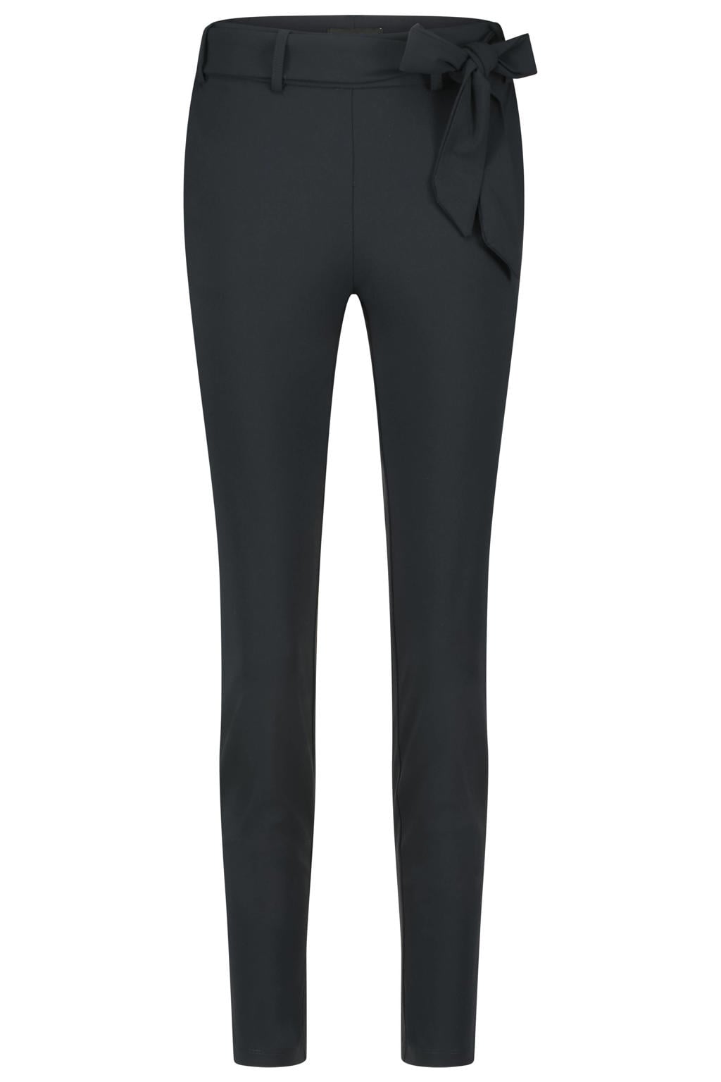 Blauwe dames Lady Day high waist straight leg travelstof broek met effen