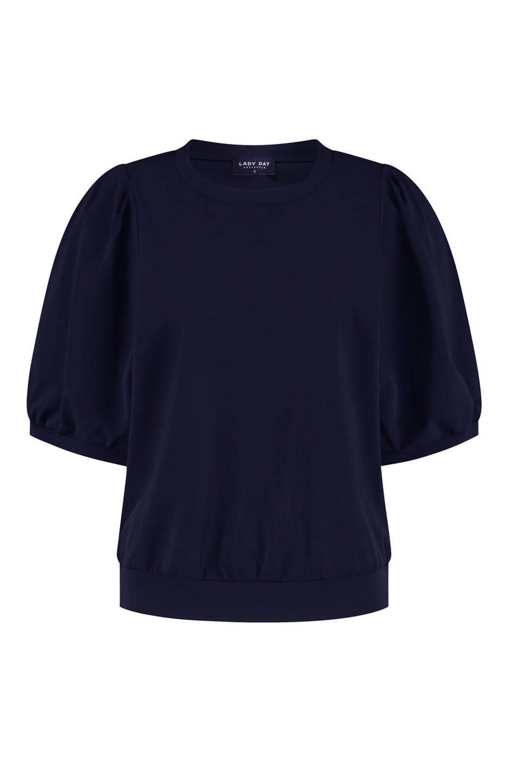 Lady Day travelstof top - donkerblauw