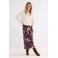 Tramontana mesh midi kokerrok met print - paars