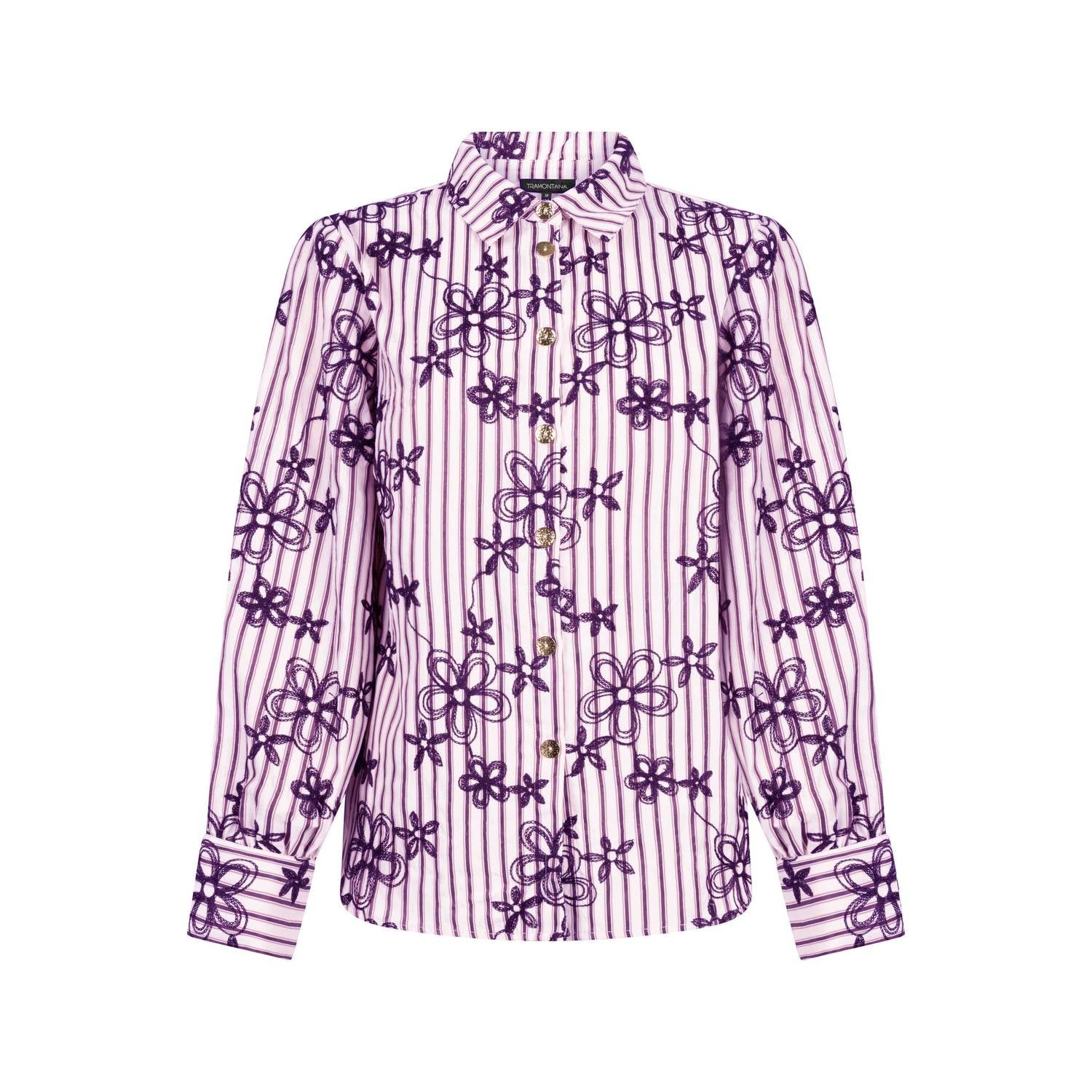 Tramontana gebloemde blouse paars