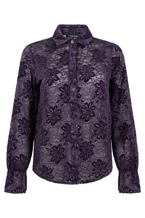 gebloemde blouse - paars