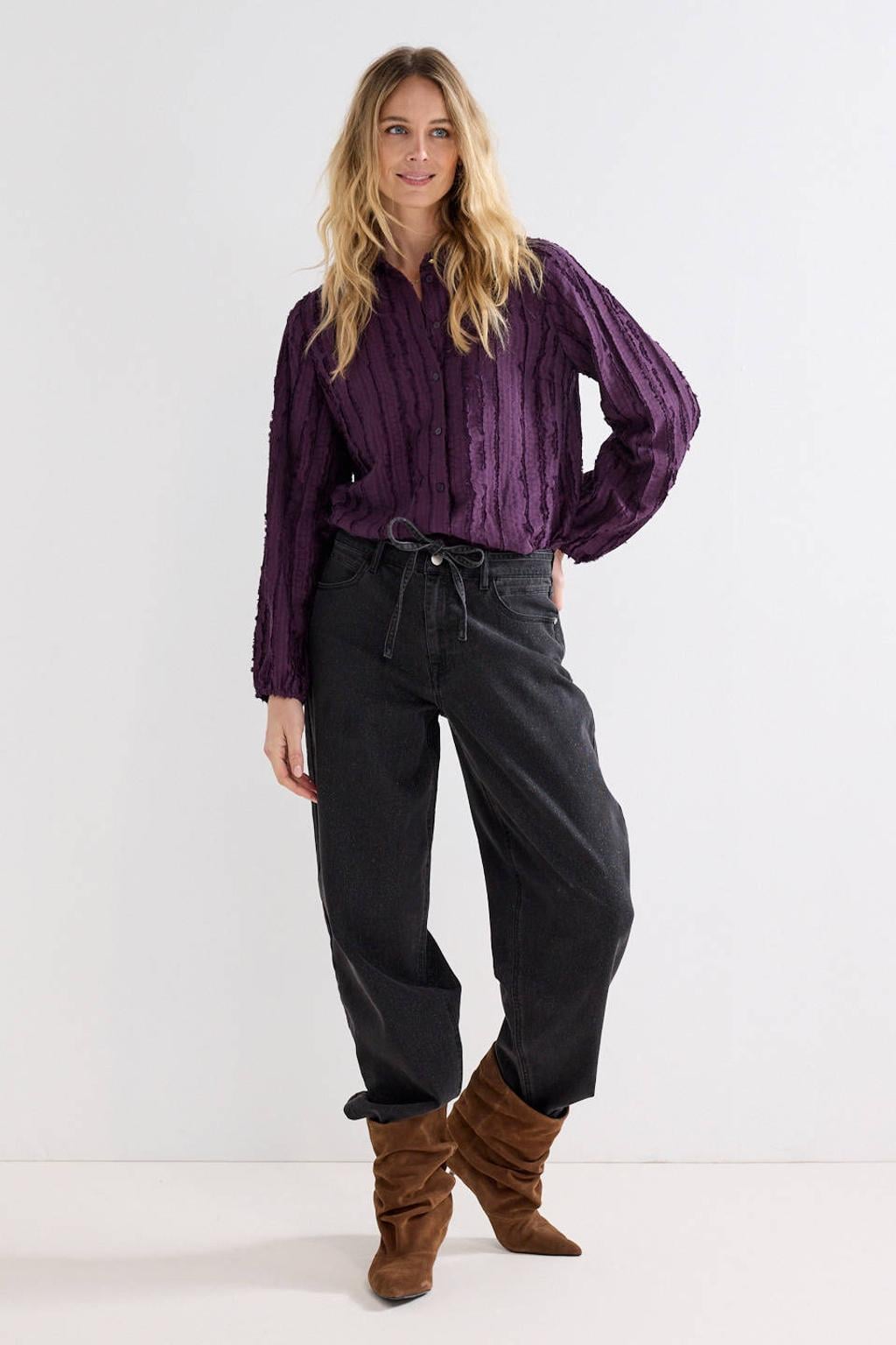 Tramontana blouse - donkerpaars