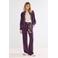 Tramontana wide leg broek met ceintuur - donkerpaars