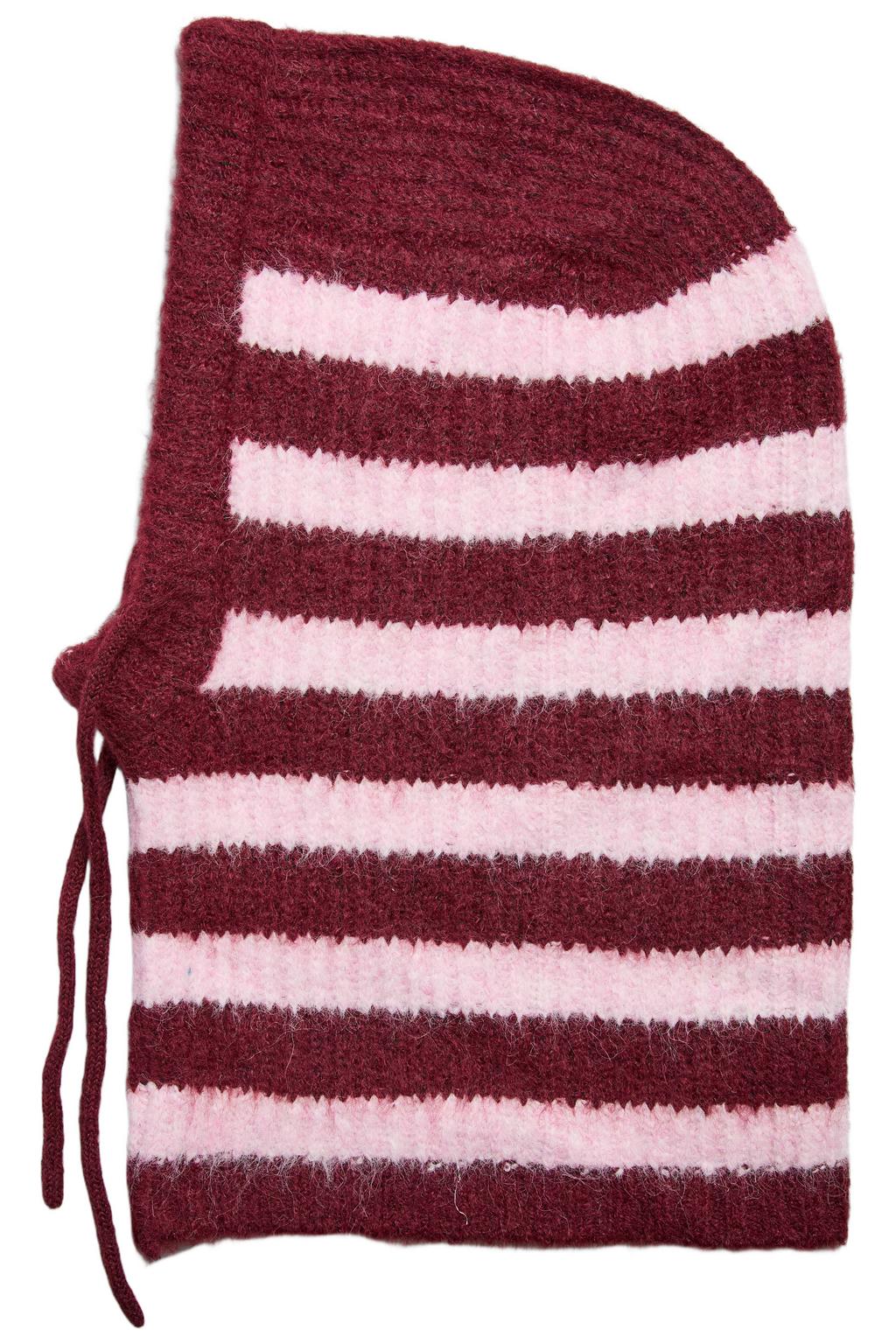 PIECES balaclava PCNAMBI bordeauxrood/roze