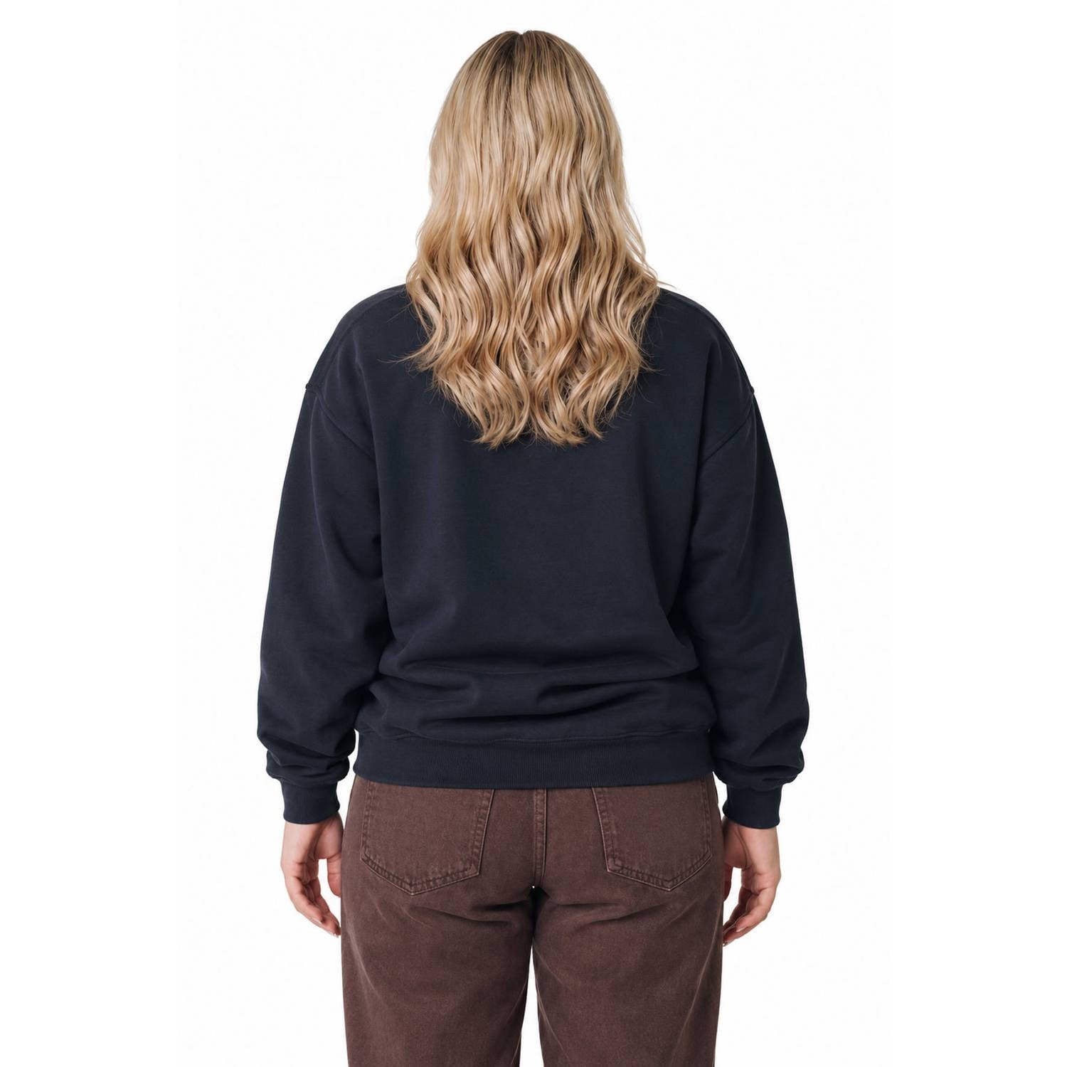 Colourful Rebel Curve katoenen sweater met print zwart