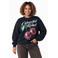 Colourful Rebel Curve katoenen sweater met print - zwart