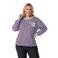 Colourful Rebel Curve Plus Size katoenen gestreepte sweater - blauw