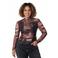 Colourful Rebel Curve top met print - bruin