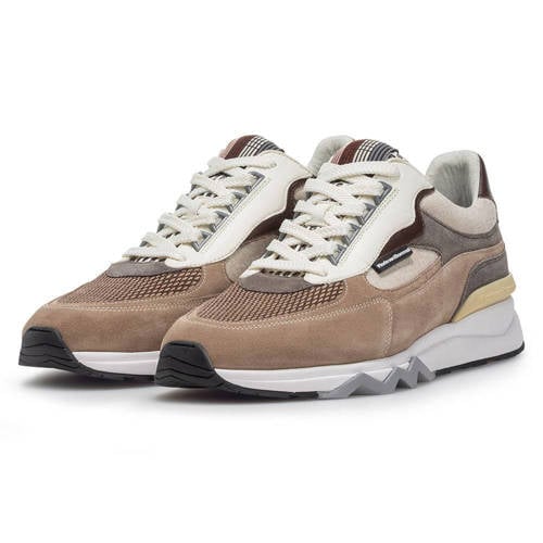 Floris van Bommel De Zager 12.08 suède sneakers lichtbruin