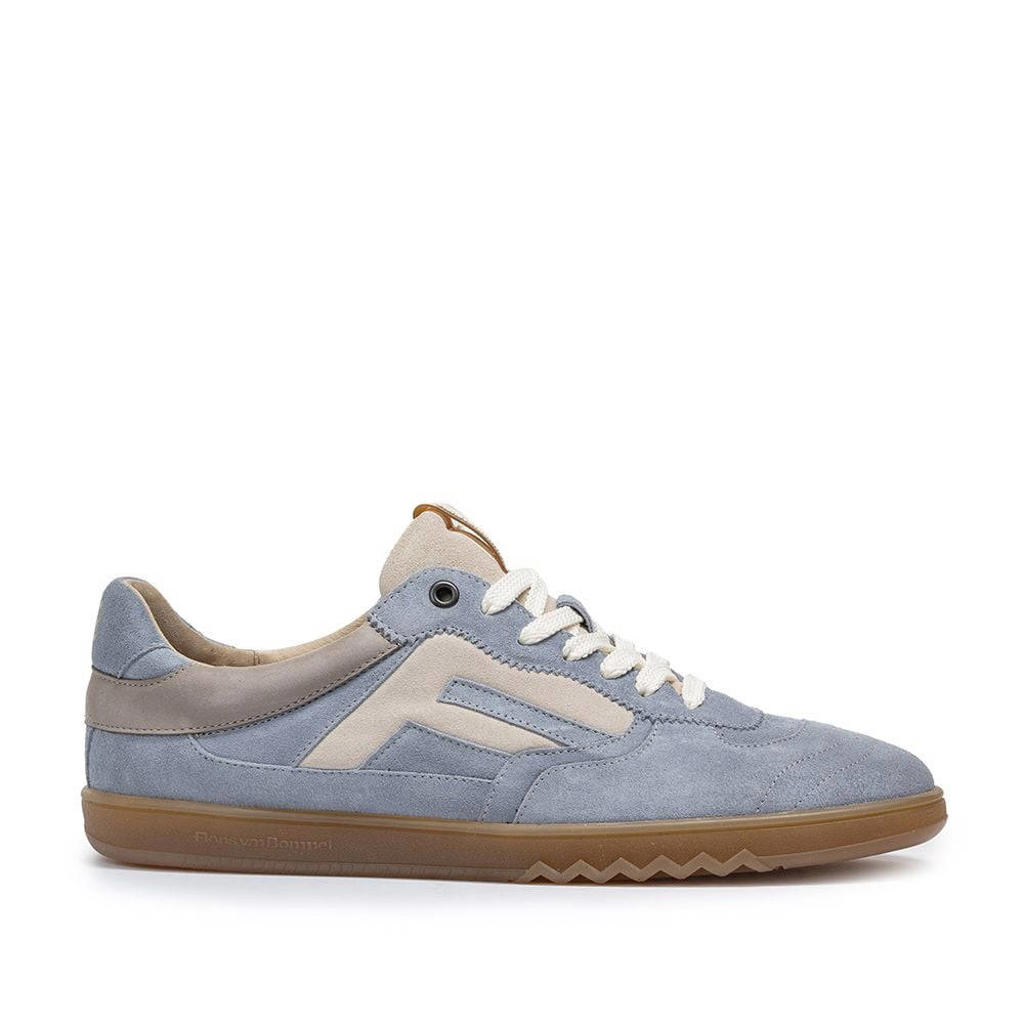 Floris van Bommel De Zaler 04.02 suède sneakers lichtblauw