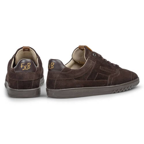 Floris van Bommel De Zaler 04.14 suède sneaker donker bruin