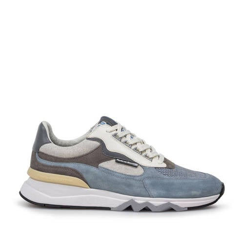 Floris van Bommel De Zager 12.09 suède sneakers lichtblauw