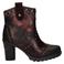 Mustang enkellaarzen met blokhak en studs - bordeaux