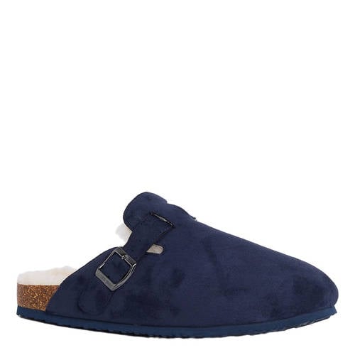 America Today Ved suèdelook clogs donkerblauw