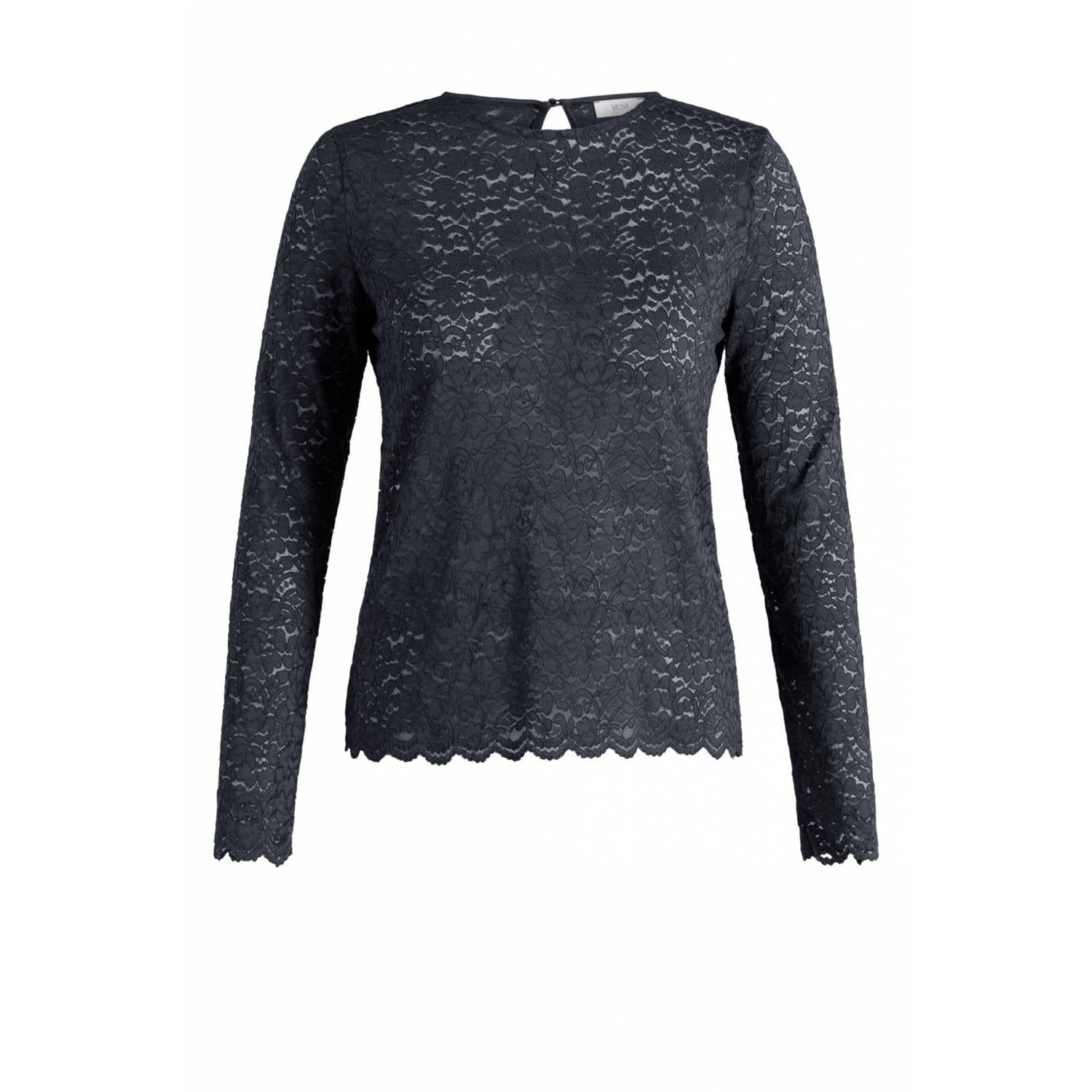 Yest Curve Plus Size kanten top grijs