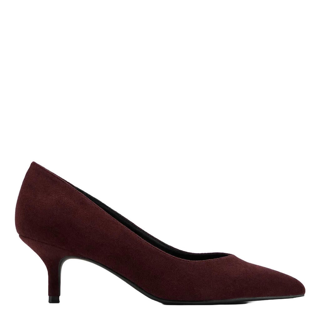 Bordeaux dames Graceland suède pumps met hak -