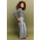 Mango Kids wide leg jeans met studs en sterren - changeant grijs