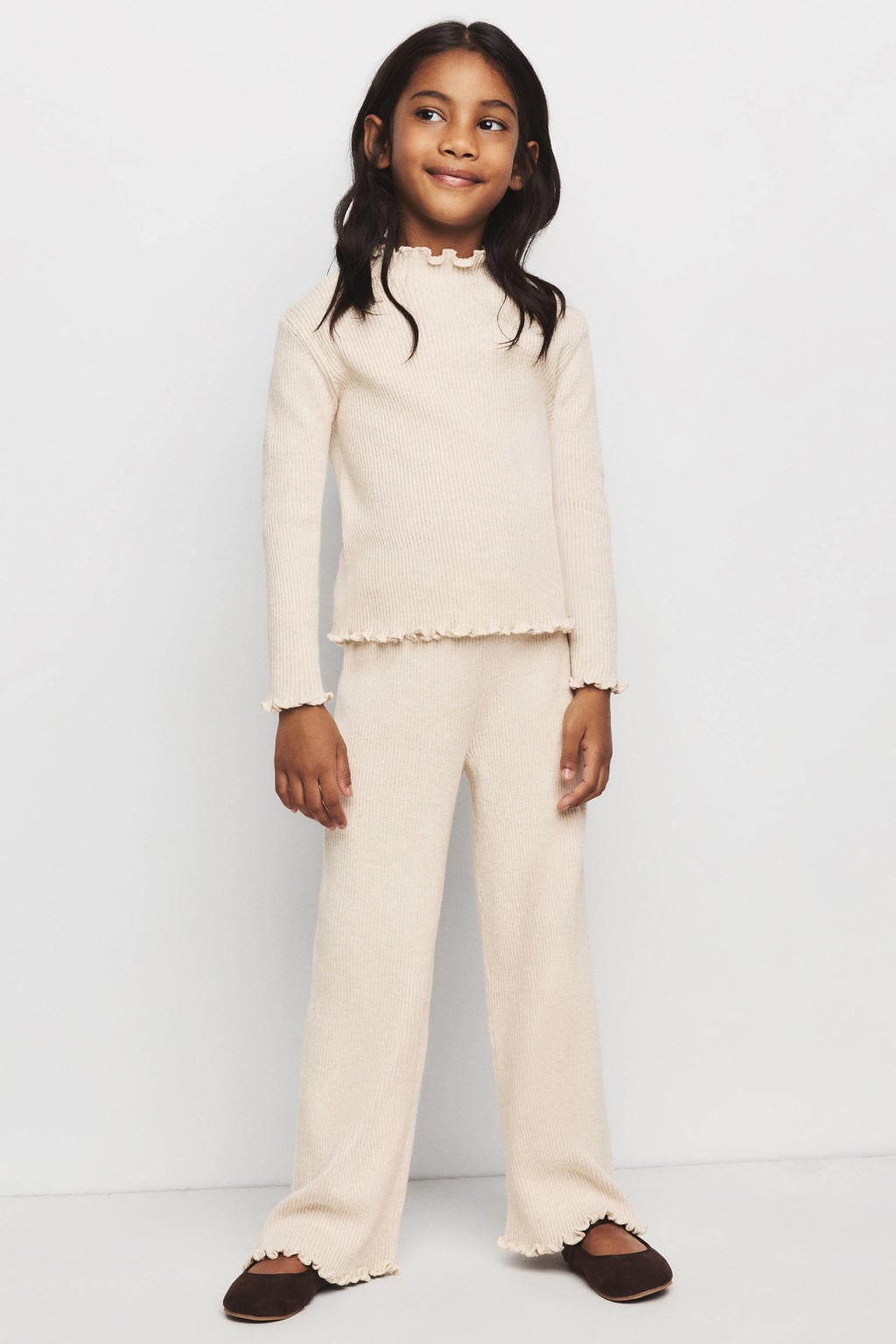 Mango Kids katoenen gebreide trui - beige