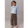 Mango Kids blouse met print - lichtblauw
