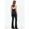Mango flared broek met krijtstreep - grijs